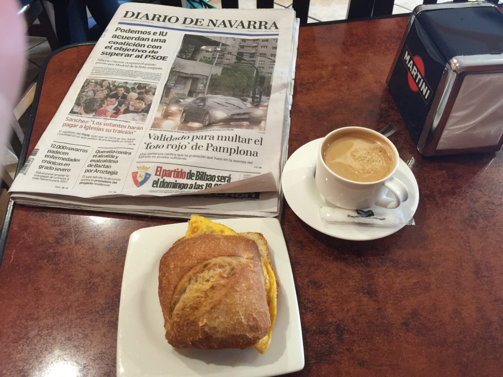 Day 4 - Akerreta to Pamplona | Camino de Santiago | Puente de Arre local cafe 